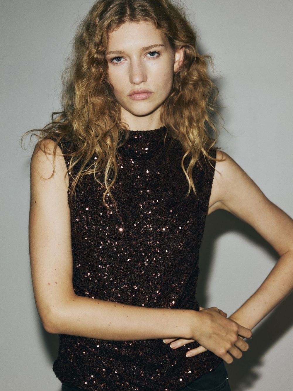 H&M SEQUINED TOP